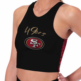 San Francisco 49ers NFL Women's Sports Bra Activewear - Black