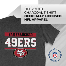 San Francisco 49ers NFL Youth Short Sleeve Charcoal T Shirt - Charcoal