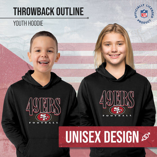 San Francisco 49ers NFL Youth Overtime Blueprint Football Fleece Hooded Sweatshirt - Black