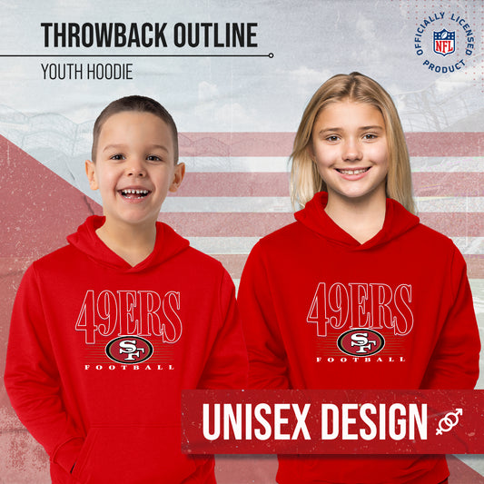 San Francisco 49ers NFL Youth Overtime Blueprint Football Fleece Hooded Sweatshirt - Red
