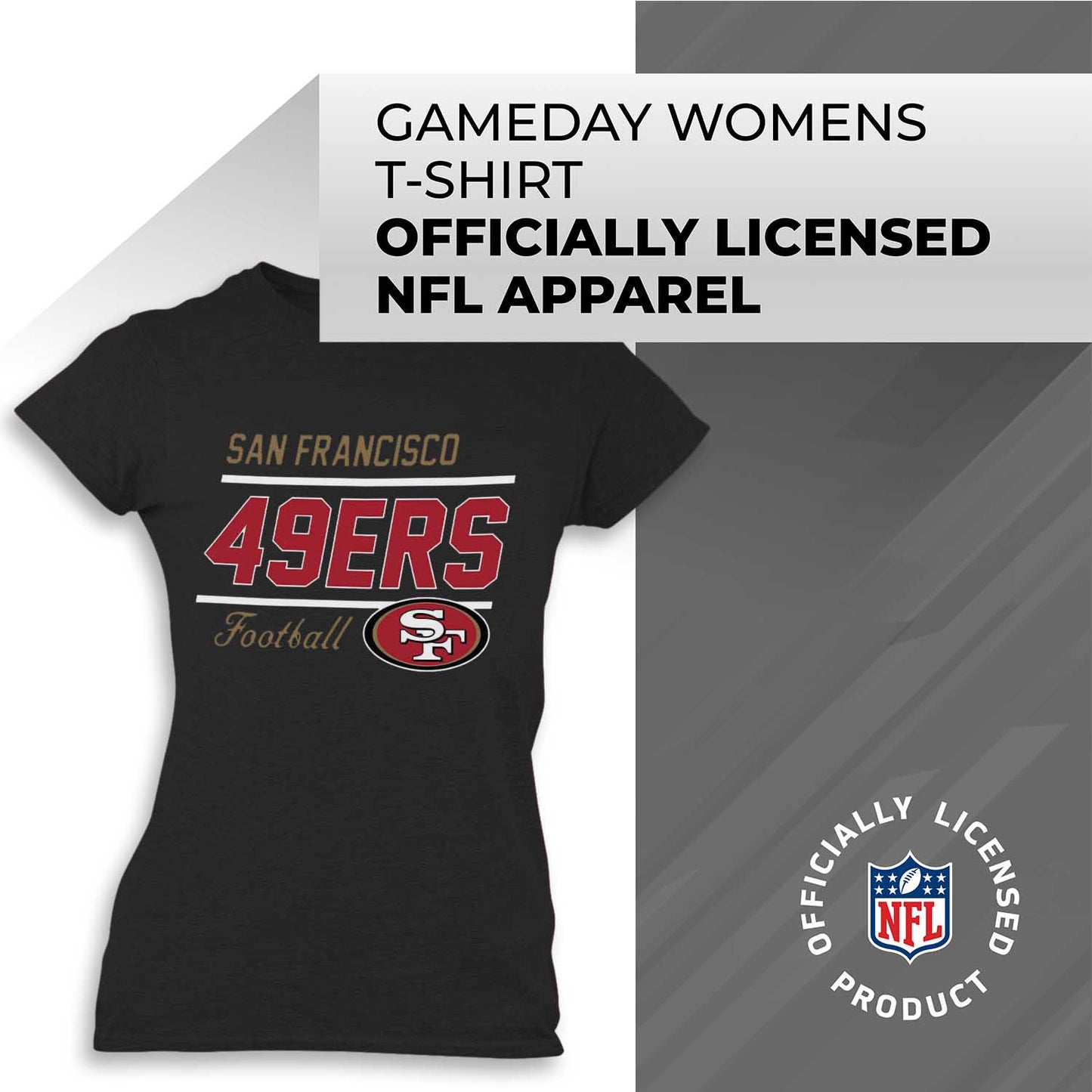 San Francisco 49ers NFL Womens Plus Size Relaxed Fit T-Shirt - Black