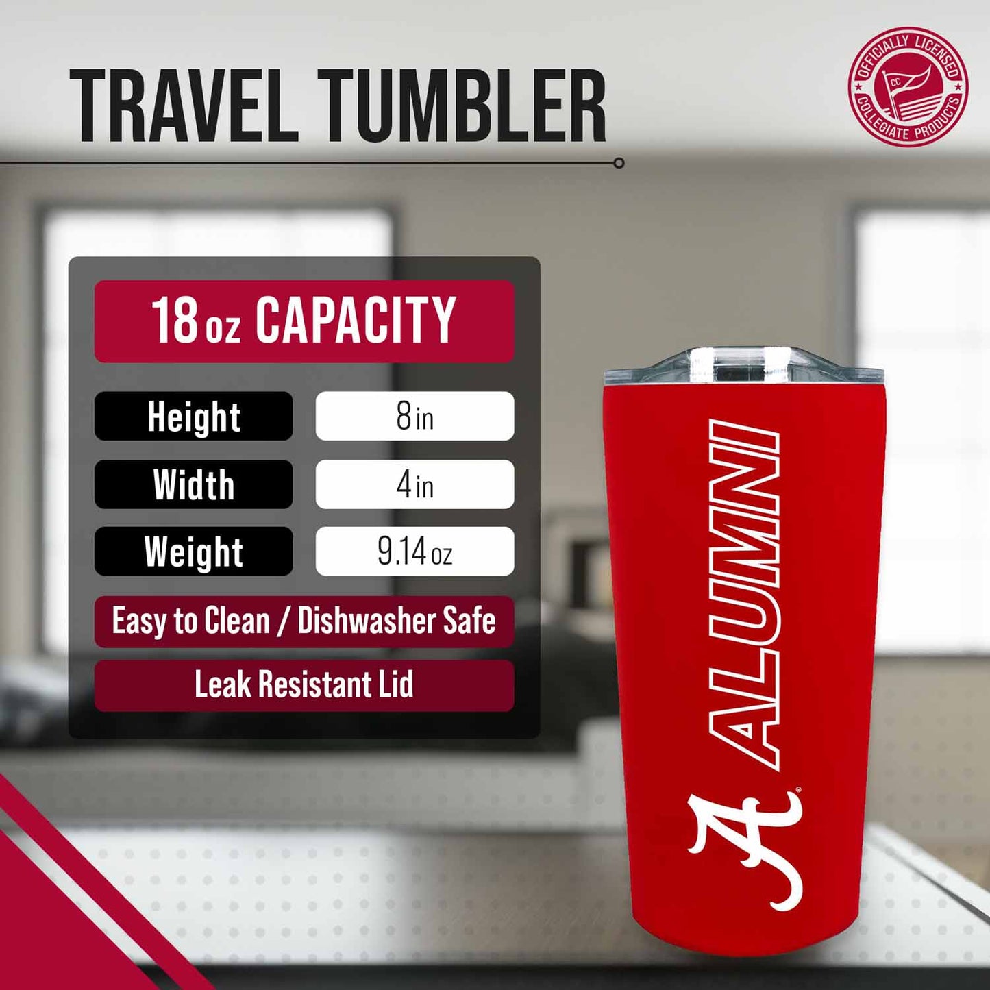 Nebraska Cornhuskers NCAA Stainless Steel Travel Tumbler for Alumni - Red