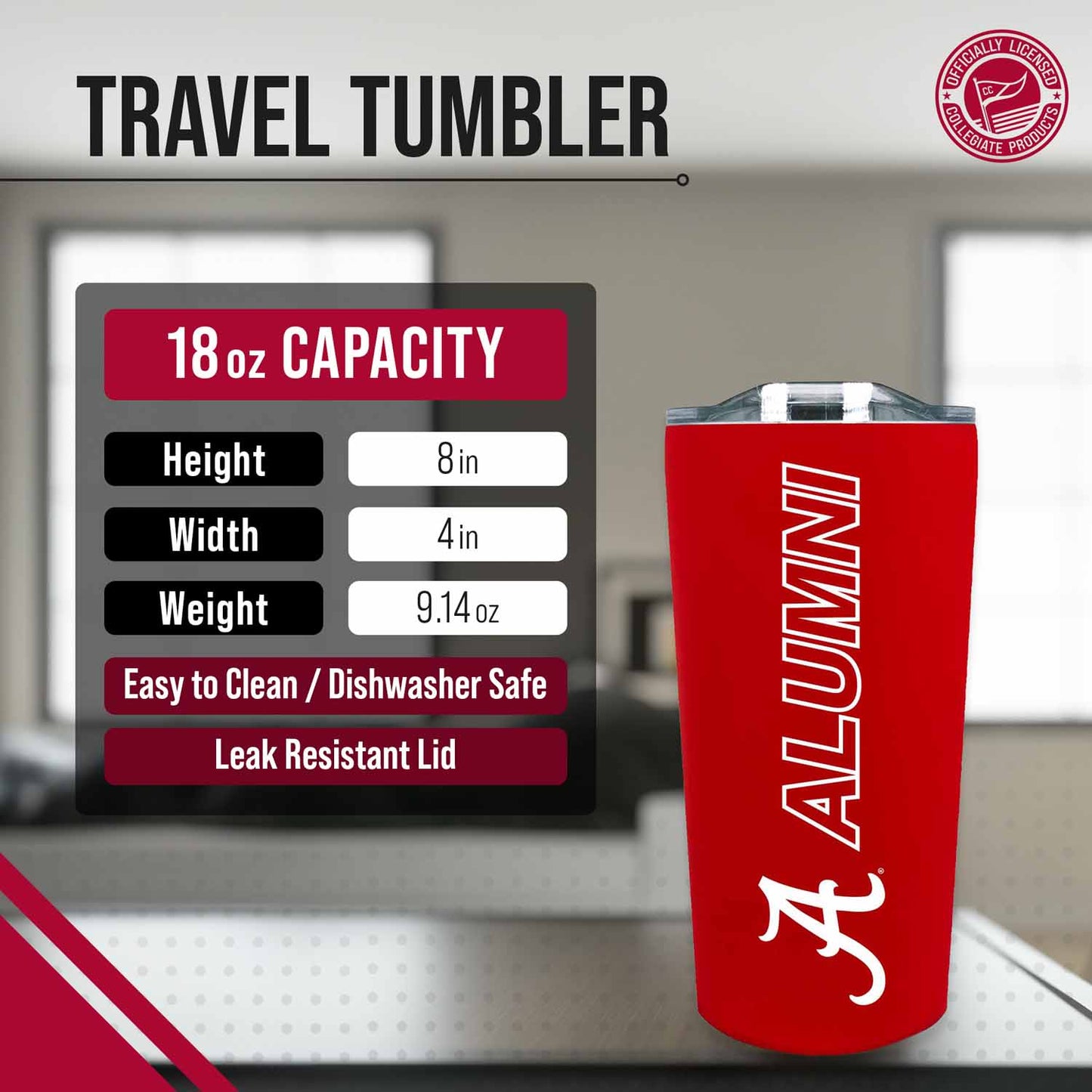 Ohio State Buckeyes NCAA Stainless Steel Travel Tumbler for Alumni - Red