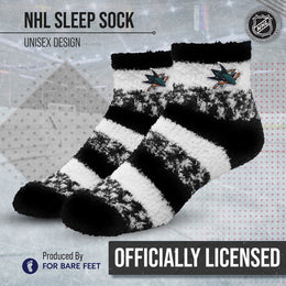 San Jose Sharks NHL Unisex Cozy Sleep Socks - Black