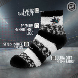 San Jose Sharks NHL Unisex Cozy Sleep Socks - Black