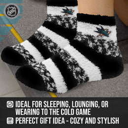 San Jose Sharks NHL Unisex Cozy Sleep Socks - Black