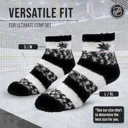 San Jose Sharks NHL Unisex Cozy Sleep Socks - Black