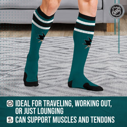 San Jose Sharks NHL Adult Knee High-Performance Socks - Teal