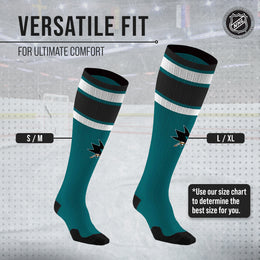 San Jose Sharks NHL Adult Knee High-Performance Socks - Teal