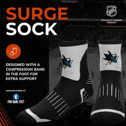 San Jose Sharks NHL Youth Surge Socks - Black