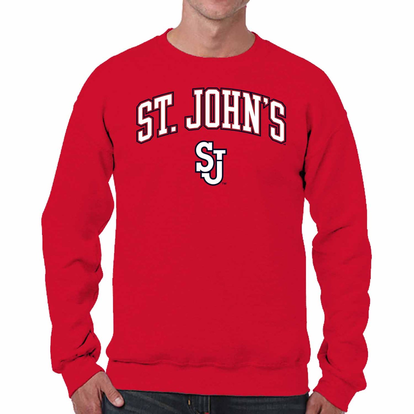 St. John's Red Storm Adult Arch & Logo Soft Style Gameday Crewneck Sweatshirt - Red