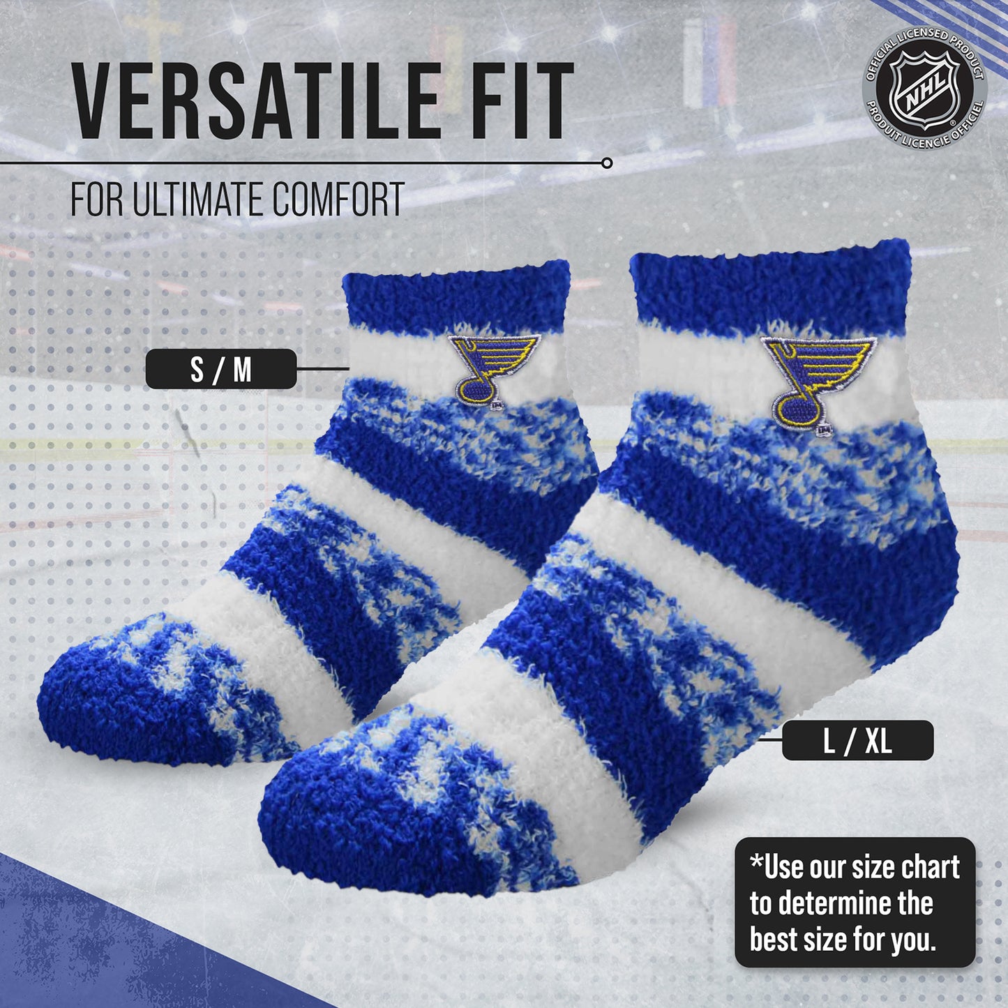 St. Louis Blues NHL Unisex Cozy Sleep Socks - Royal