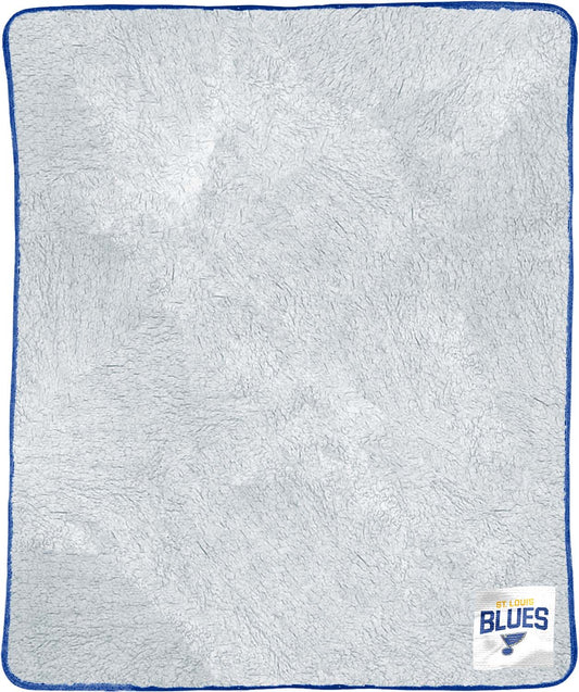 St. Louis Blues NHL Silk Touch Sherpa Throw Blanket - Blue