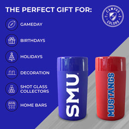 SMU Mustangs College and University 2-Pack Shot Glasses - Team Color