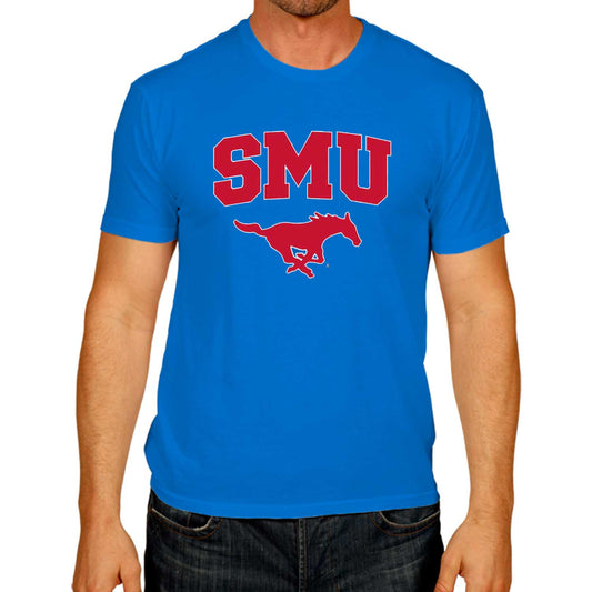 SMU Mustangs Adult Arch & Logo Soft Style Gameday T-Shirt - Royal