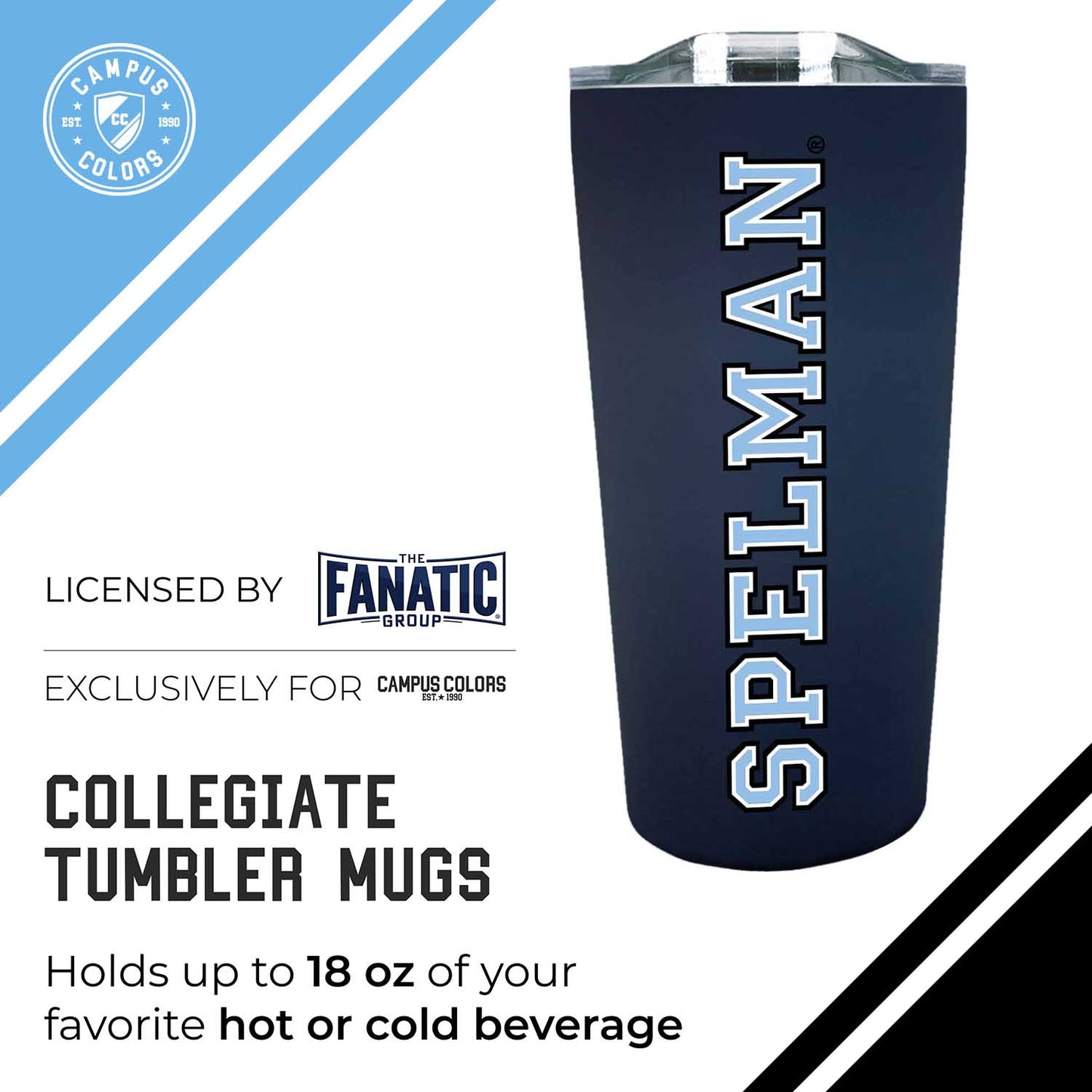 Spelman College NCAA Stainless Steel Tumbler perfect for Gameday - Navy