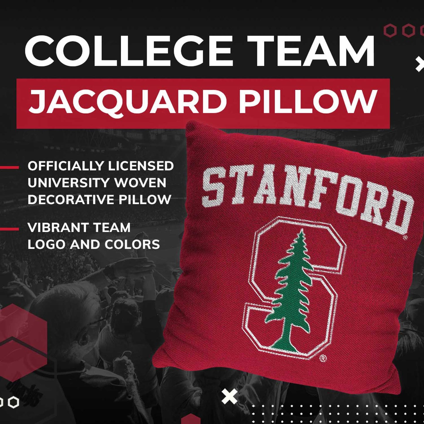 Stanford Cardinal NCAA Decorative Pillow - Cardinal