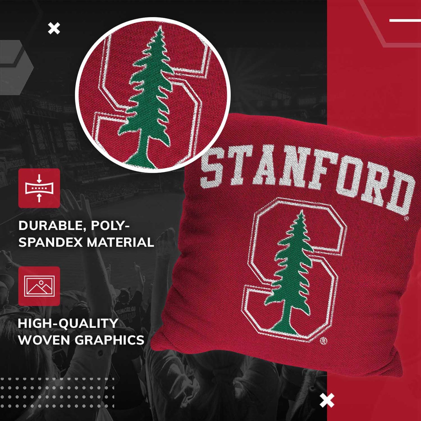 Stanford Cardinal NCAA Decorative Pillow - Cardinal