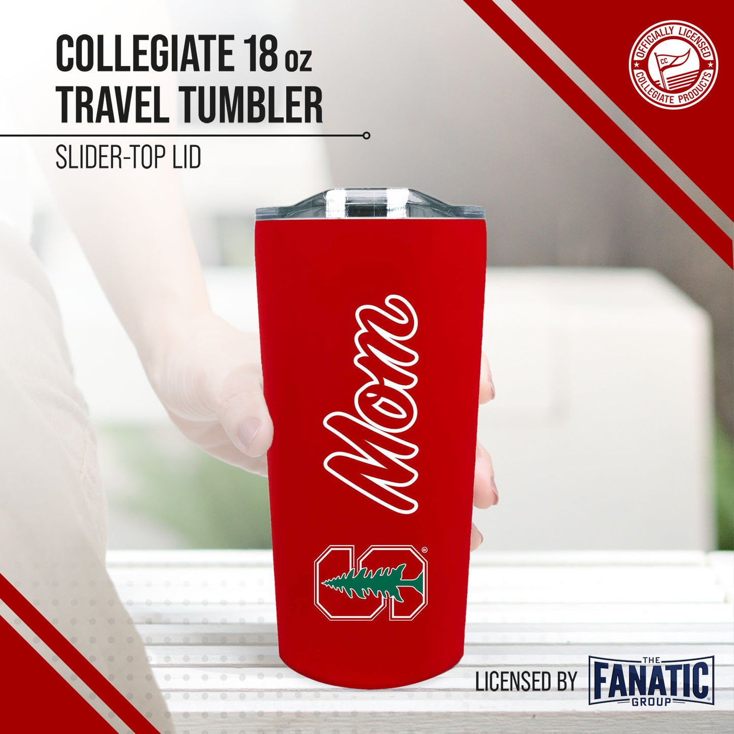 Stanford Cardinal NCAA Stainless Steel Travel Tumbler for Mom - Cardinal