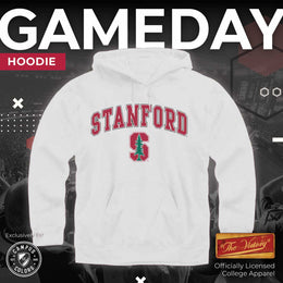 Stanford Cardinal Adult Arch & Logo Soft Style Gameday Hooded Sweatshirt - White
