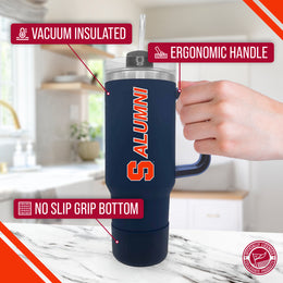 Syracuse Orange Collegiate 40oz Stainless Steel Travel Tumbler with Handle for Alumni - Navy
