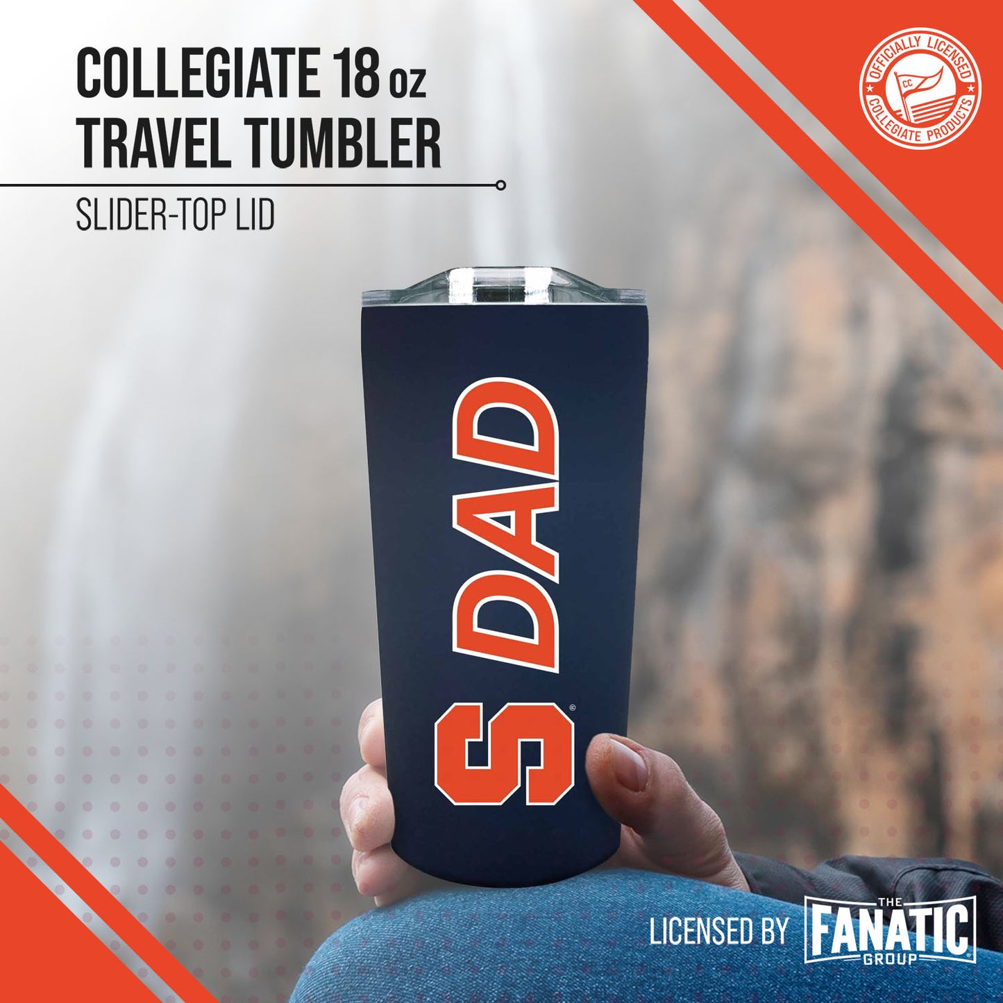Syracuse Orange NCAA Stainless Steel Travel Tumbler for Dad - Navy