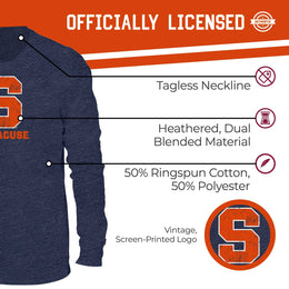 Syracuse Orange NCAA MVP Adult Long-Sleeve Shirt - Navy