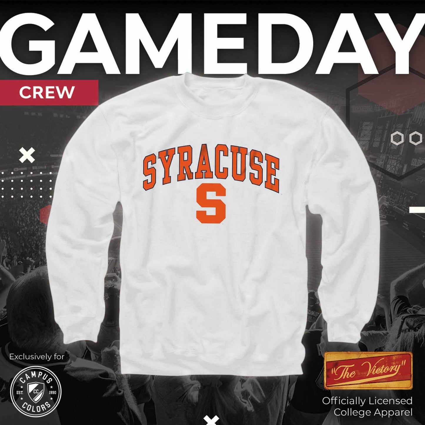 Syracuse Orange Adult Arch & Logo Soft Style Gameday Crewneck Sweatshirt - White
