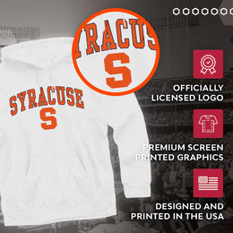 Syracuse Orange Adult Arch & Logo Soft Style Gameday Hooded Sweatshirt - White