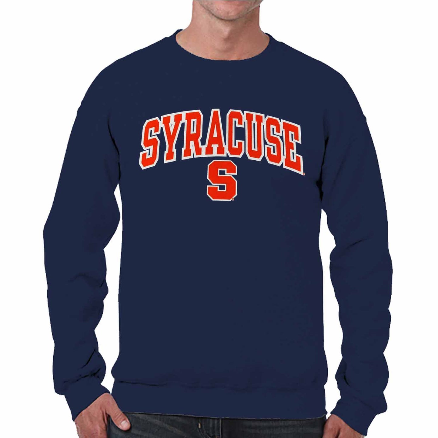 Syracuse Orange NCAA Adult Tackle Twill Crewneck Sweatshirt - Navy