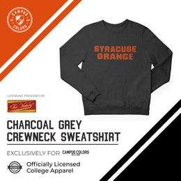 Syracuse Orange NCAA Adult Charcoal Crewneck Fleece Sweatshirt - Charcoal