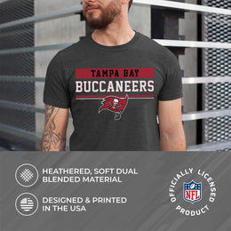 Tampa Bay Buccaneers NFL Adult Team Block Tagless T-Shirt - Charcoal