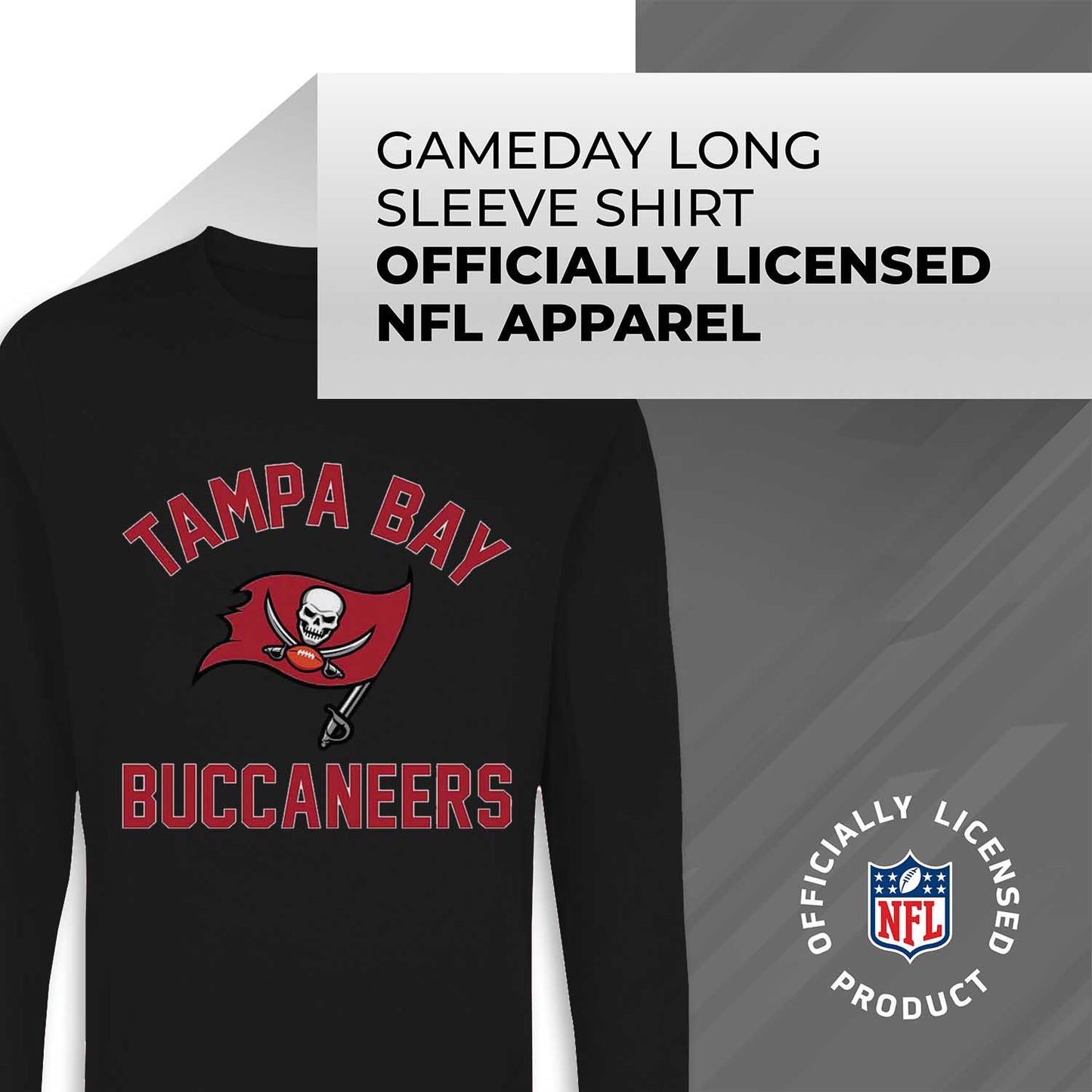 Tampa Bay Buccaneers NFL Gameday Adult Long Sleeve Shirt - Black