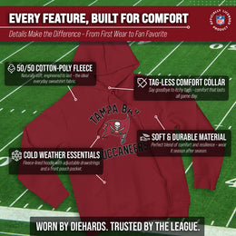 Tampa Bay Buccaneers NFL Adult Gameday Hooded Sweatshirt - Cardinal