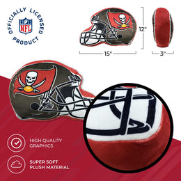 Tampa Bay Buccaneers NFL Helmet Football Super Soft Plush Pillow - Cardinal