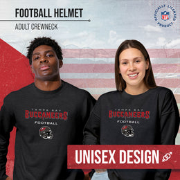 Tampa Bay Buccaneers Adult NFL Football Helmet Heather Crewneck Sweatshirt - Charcoal