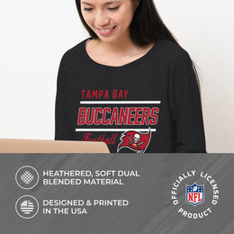 Tampa Bay Buccaneers NFL Womens Crew Neck Light Weight - Charcoal