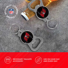 Tampa Bay Buccaneers NFL Bottle Opener Keychain Bundle - Black