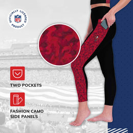 Tampa Bay Buccaneers NFL High Waisted Leggings for Women - Black