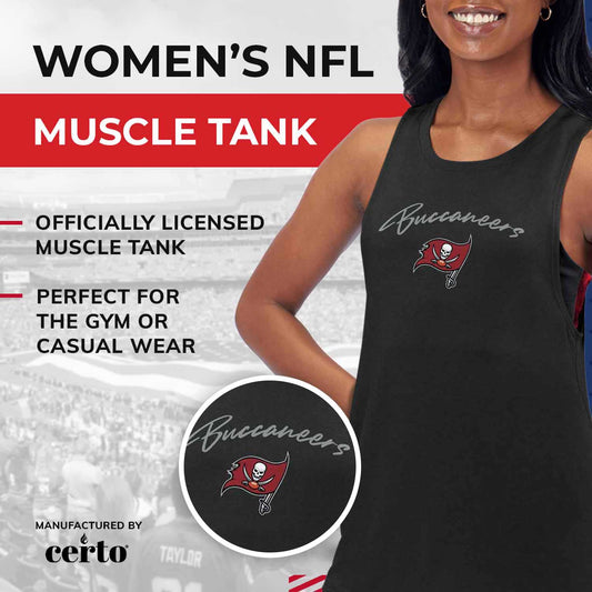Tampa Bay Buccaneers NFL Women's Muscle Tank - Black