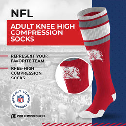 Tampa Bay Buccaneers NFL Adult Knee High-Performance Socks - Red