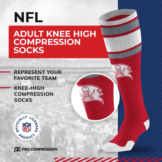 Tampa Bay Buccaneers NFL Adult Knee High-Performance Socks - Red