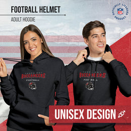 Tampa Bay Buccaneers Adult NFL Football Helmet Heather Hooded Sweatshirt  - Charcoal