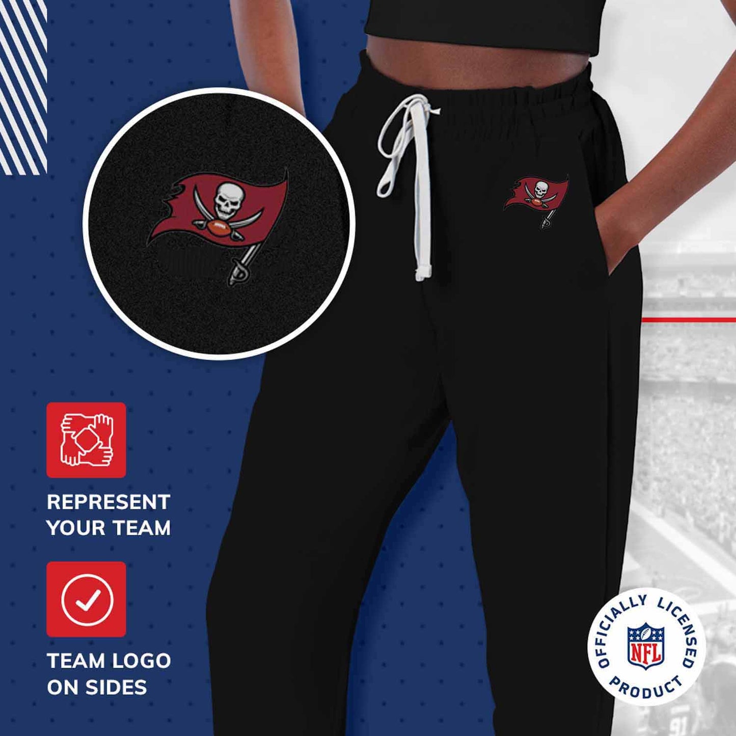 Tampa Bay Buccaneers NFL Women's Phase Jogger Pants - Black