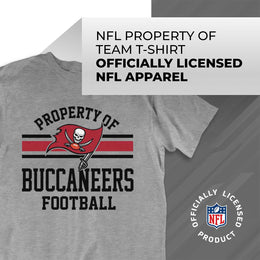 Tampa Bay Buccaneers NFL Adult Property Of T-Shirt - Sport Gray