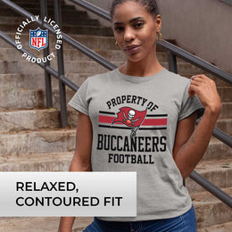 Tampa Bay Buccaneers NFL Women's Property Of Lightweight Plus Size T-Shirt - Sport Gray