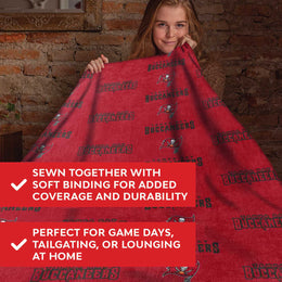 Tampa Bay Buccaneers NFL Double Sided Blanket - Cardinal