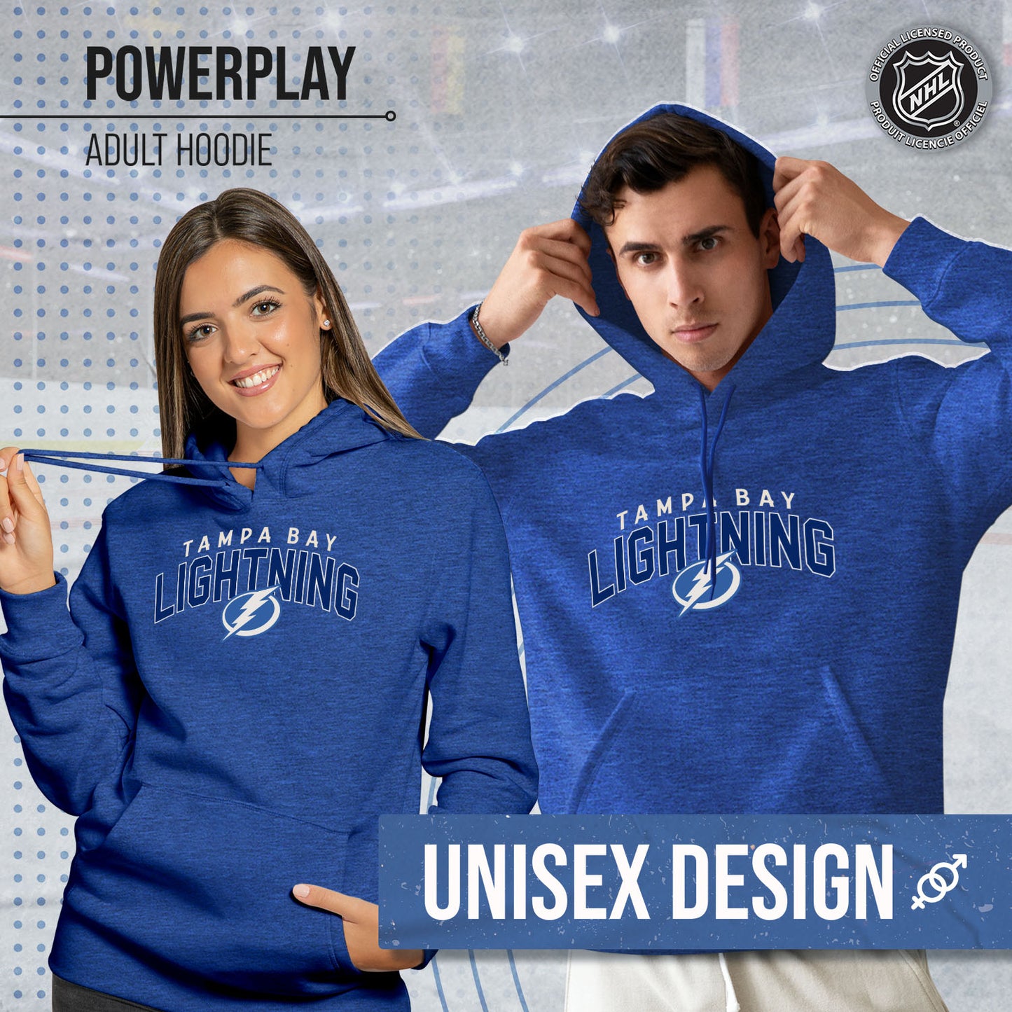 Tampa Bay Lightning NHL Adult Unisex Powerplay Hooded Sweatshirt - Royal