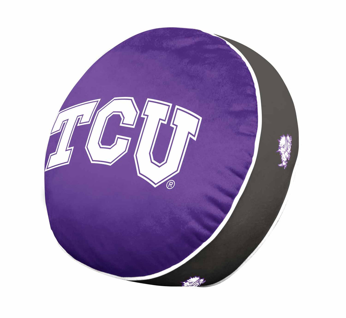 TCU Horned Frogs Team Logo 15 Inch Ultra Soft Stretch Plush Pillow - Purple
