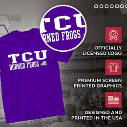 TCU Horned Frogs NCAA Adult Gameday Cotton T-Shirt - Purple